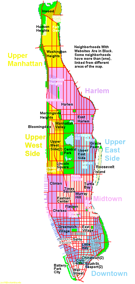 map of manhattan districts.  free manhattan neighborhoods printable map of manhattan neighborhoods