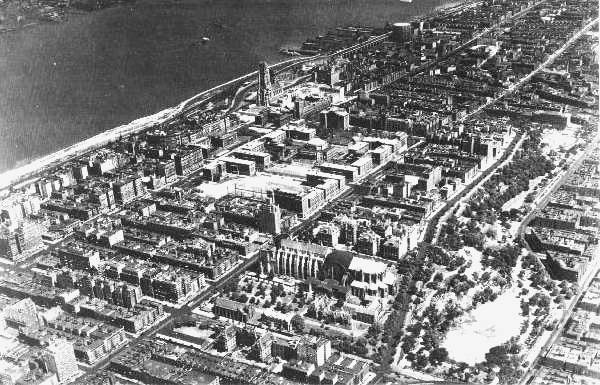 Morningside Heights from the air, 1933